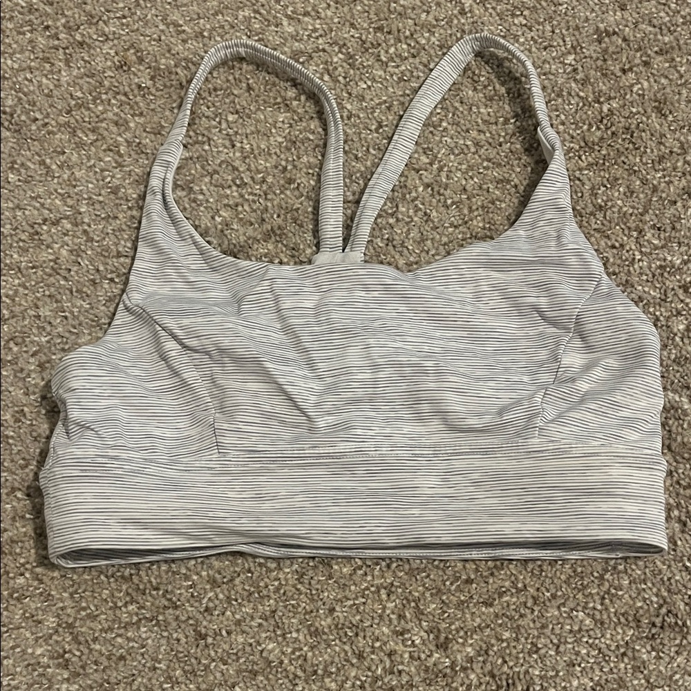Lululemon Athletica Striped Sports Bra - Gray